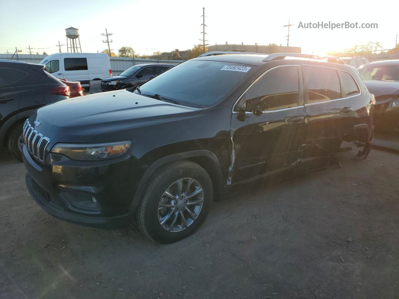 2019 Jeep Cherokee Latitude Plus Black vin: 1C4PJMLX8KD105618