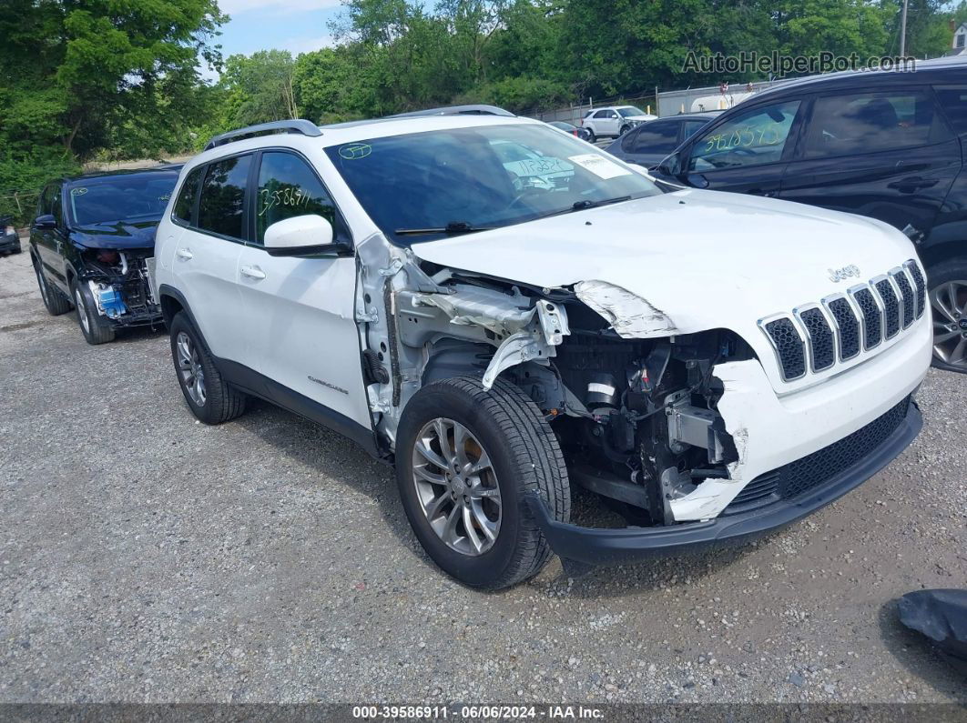 2019 Jeep Cherokee Latitude Plus 4x4 White vin: 1C4PJMLX8KD351455