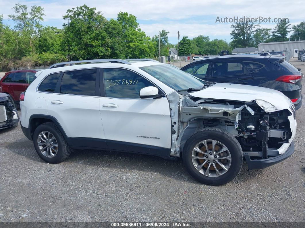 2019 Jeep Cherokee Latitude Plus 4x4 White vin: 1C4PJMLX8KD351455