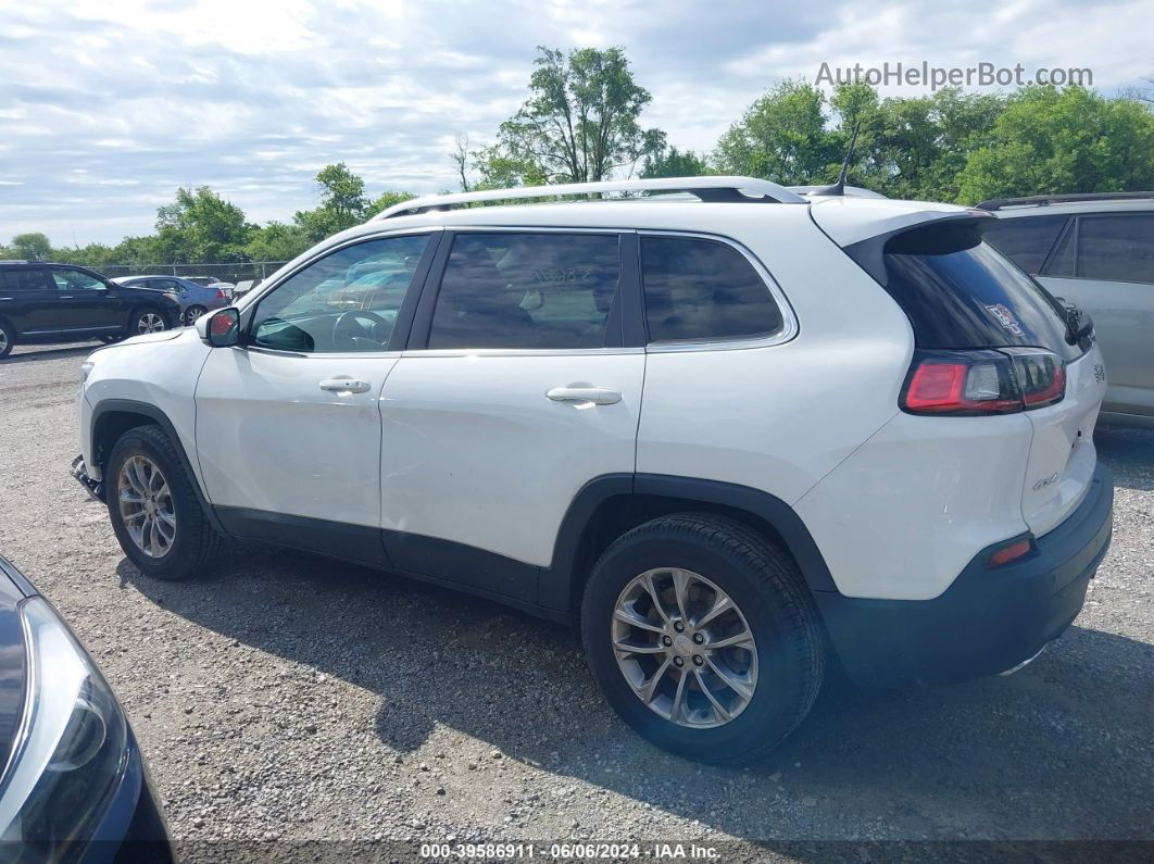 2019 Jeep Cherokee Latitude Plus 4x4 White vin: 1C4PJMLX8KD351455