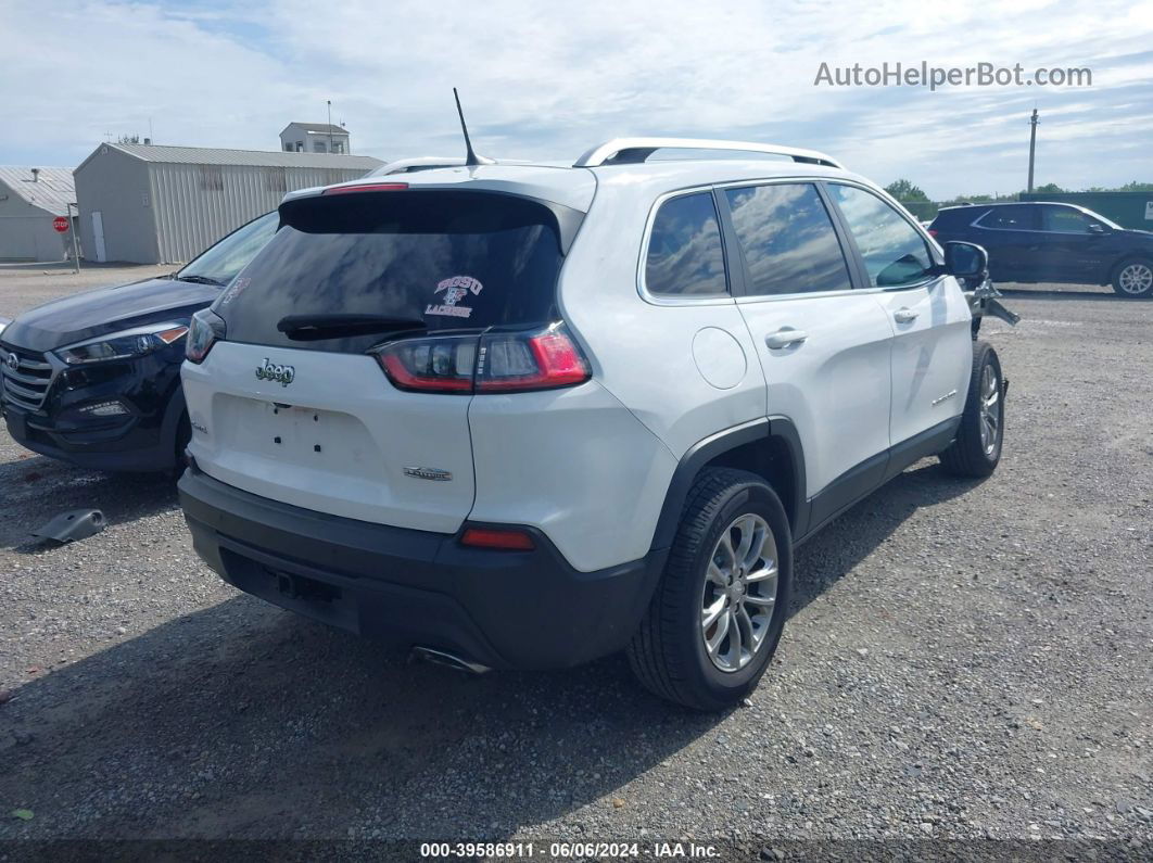 2019 Jeep Cherokee Latitude Plus 4x4 White vin: 1C4PJMLX8KD351455