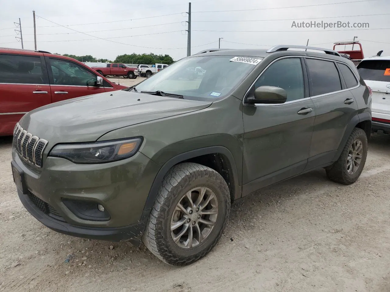 2019 Jeep Cherokee Latitude Plus Green vin: 1C4PJMLX9KD113145