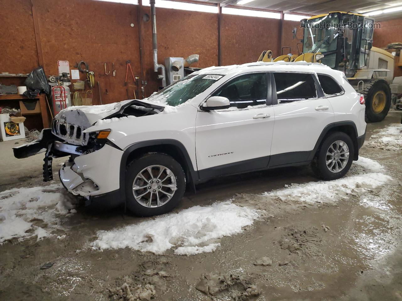 2019 Jeep Cherokee Latitude Plus White vin: 1C4PJMLX9KD224018