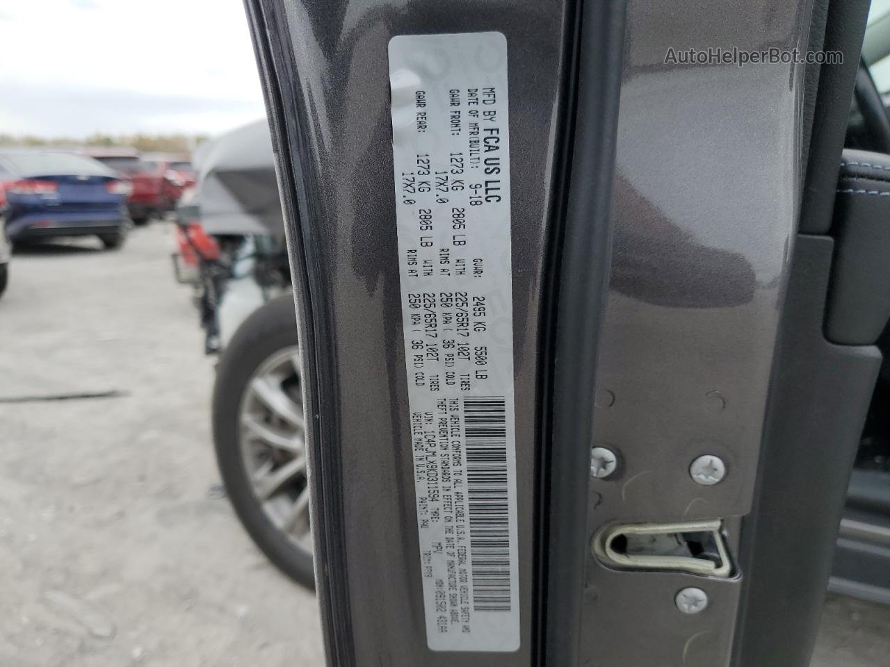 2019 Jeep Cherokee Latitude Plus Угольный vin: 1C4PJMLX9KD311594