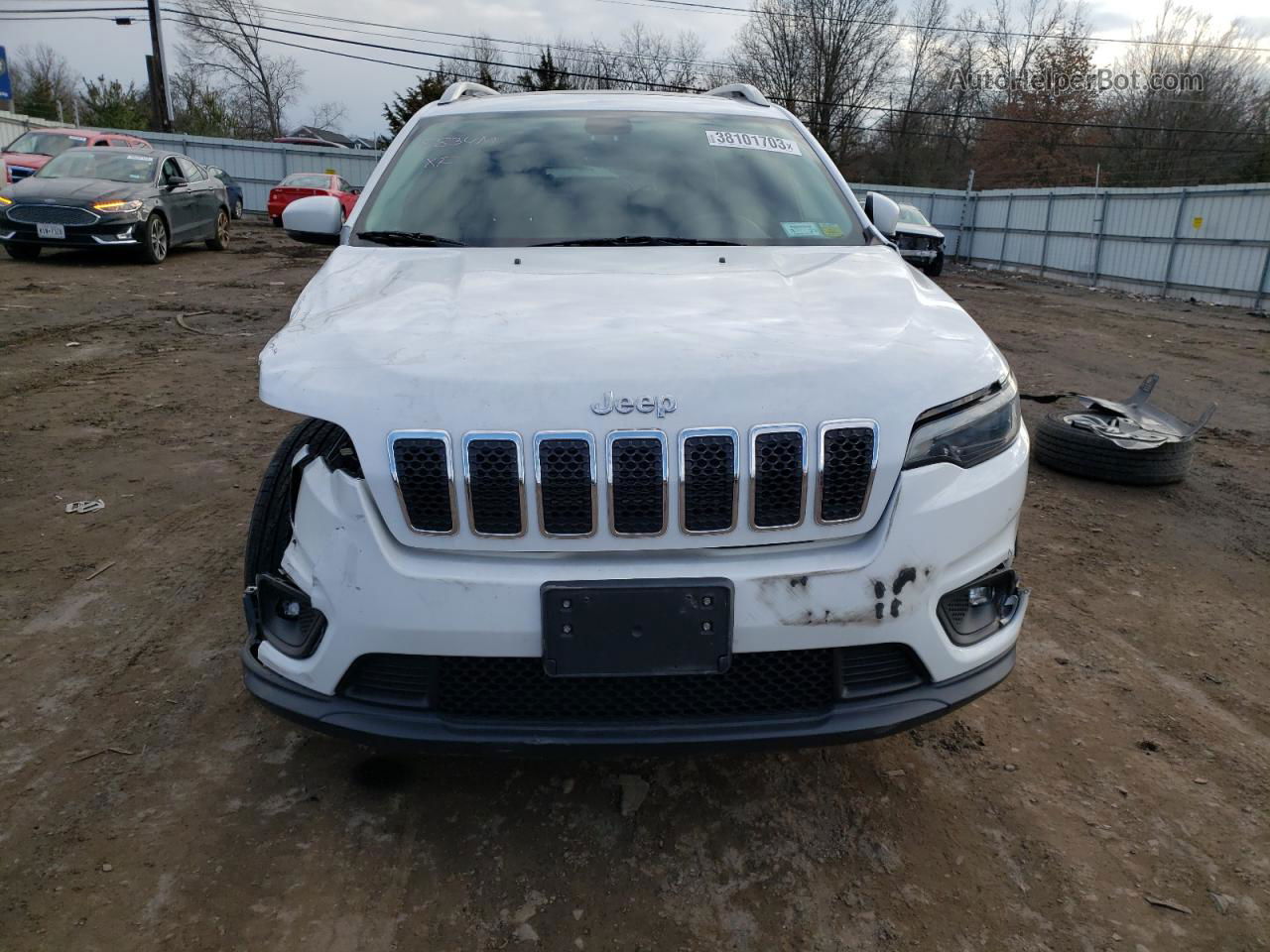 2019 Jeep Cherokee Latitude Plus White vin: 1C4PJMLXXKD330266