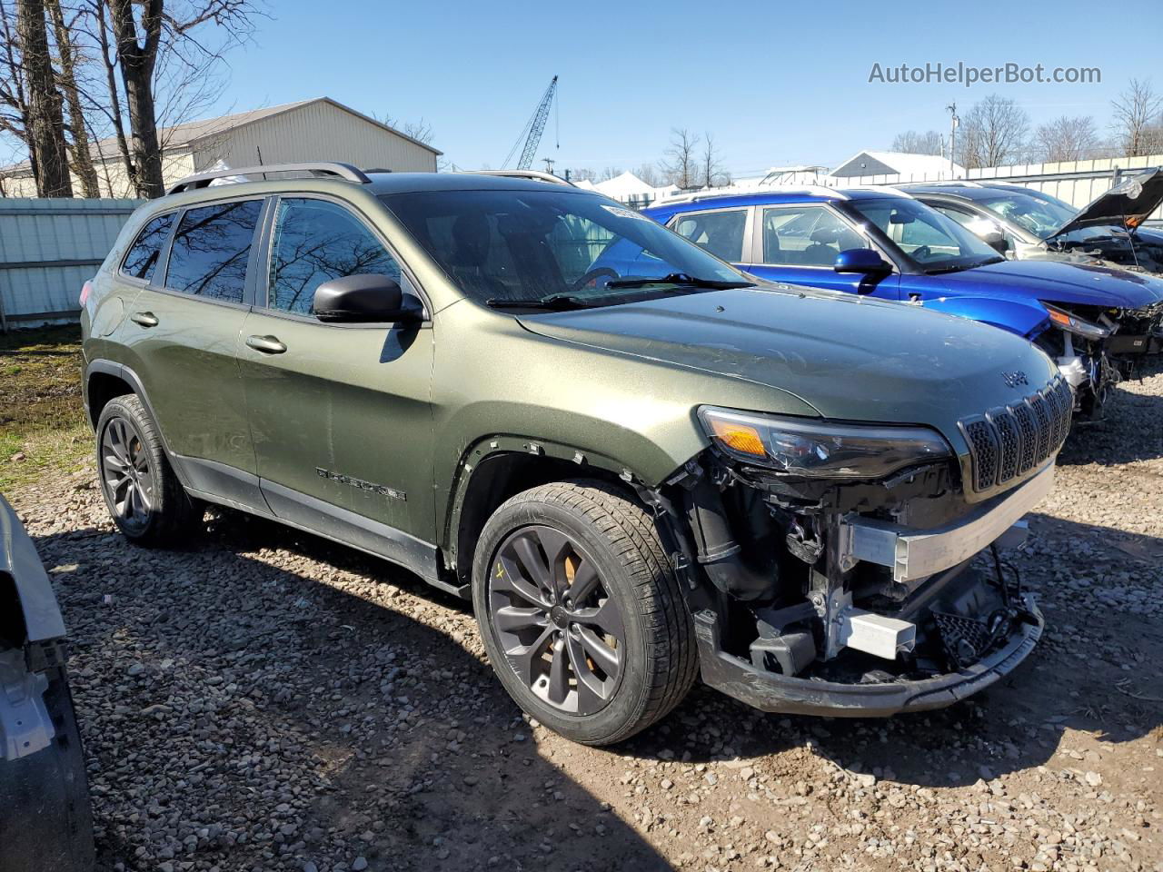 2021 Jeep Cherokee Latitude Lux Green vin: 1C4PJMMN6MD160715