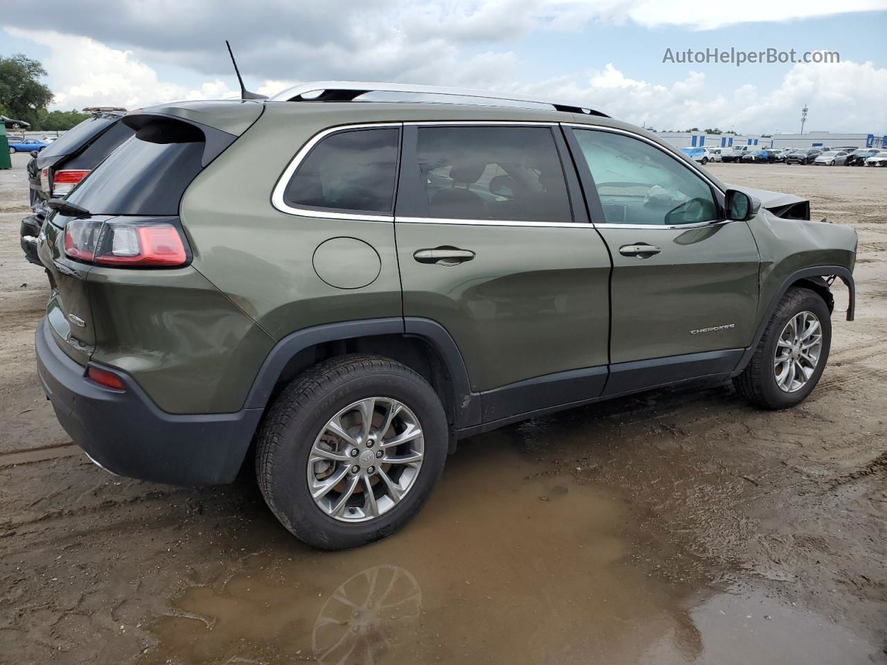 2021 Jeep Cherokee Latitude Lux Зеленый vin: 1C4PJMMX0MD110779