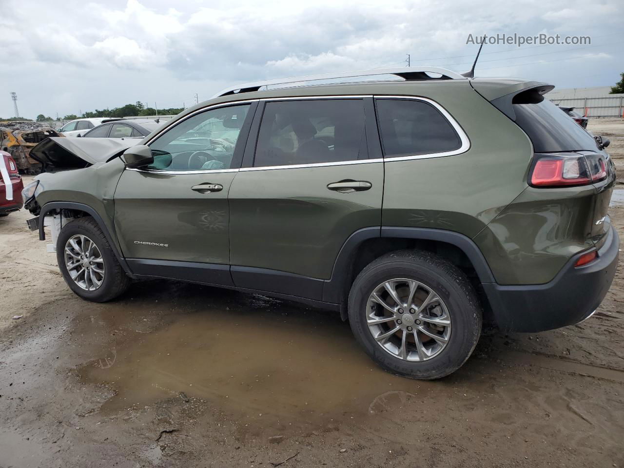 2021 Jeep Cherokee Latitude Lux Зеленый vin: 1C4PJMMX0MD110779