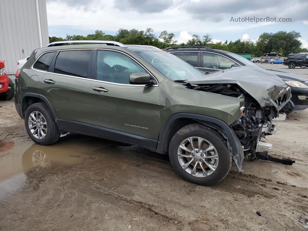 2021 Jeep Cherokee Latitude Lux Green vin: 1C4PJMMX0MD110779