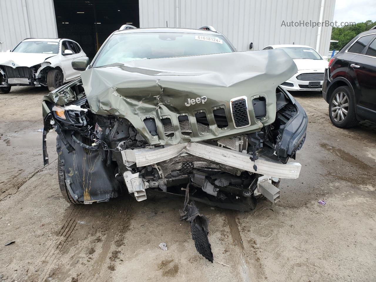 2021 Jeep Cherokee Latitude Lux Зеленый vin: 1C4PJMMX0MD110779