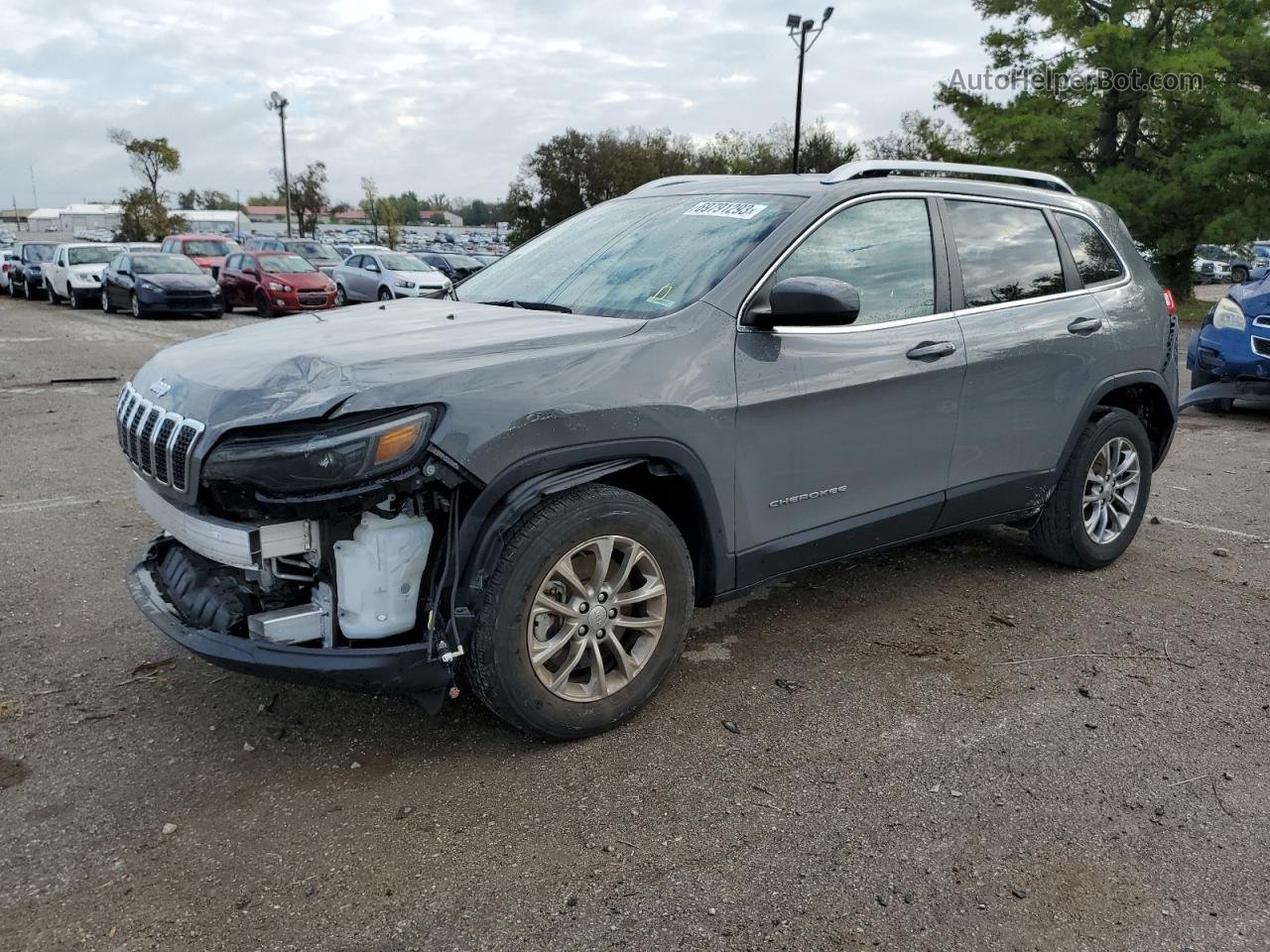 2021 Jeep Cherokee Latitude Lux Gray vin: 1C4PJMMX3MD134073