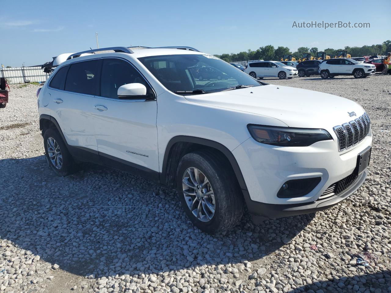 2021 Jeep Cherokee Latitude Lux White vin: 1C4PJMMX4MD205796