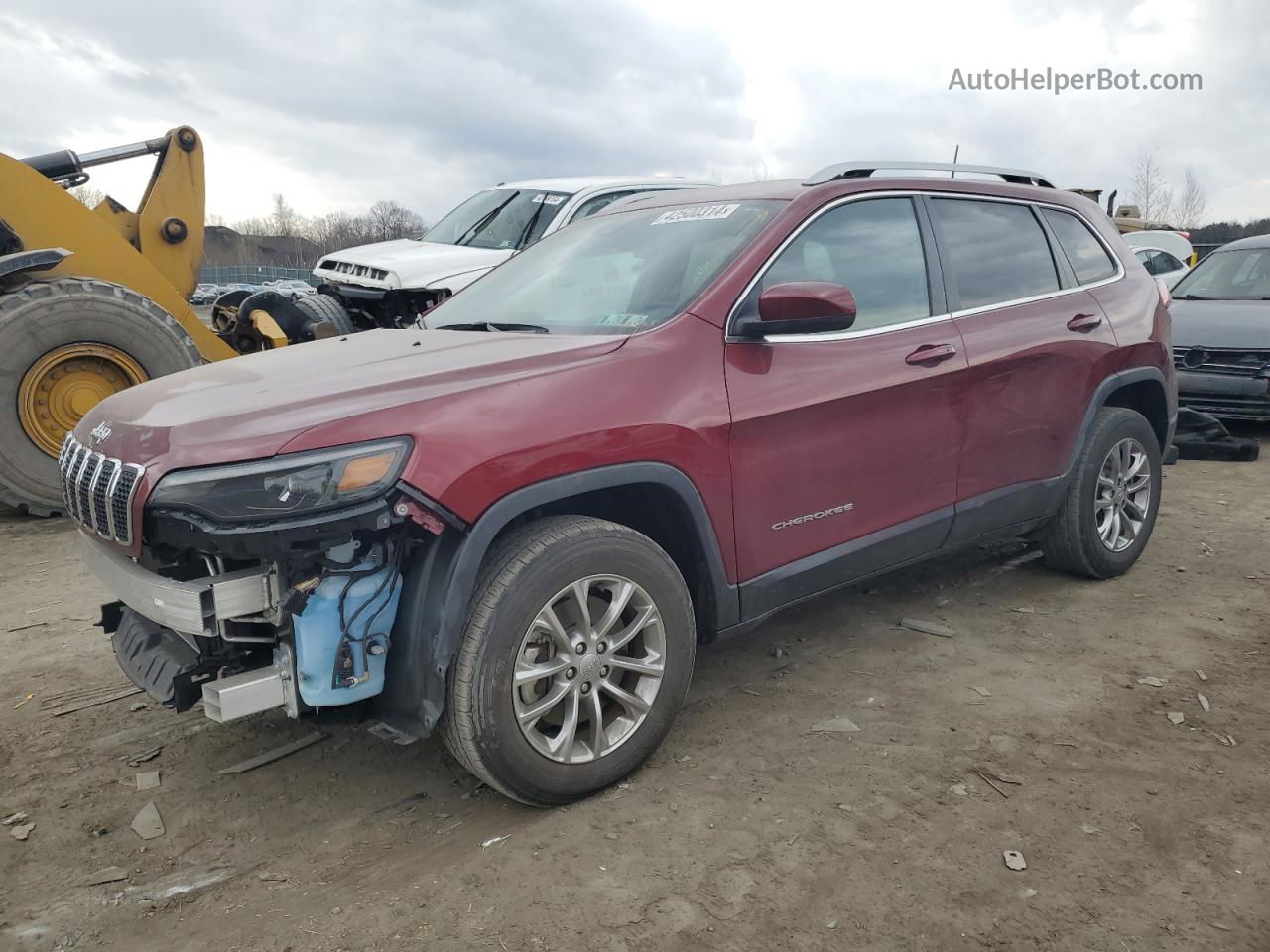 2021 Jeep Cherokee Latitude Lux Burgundy vin: 1C4PJMMX6MD237844