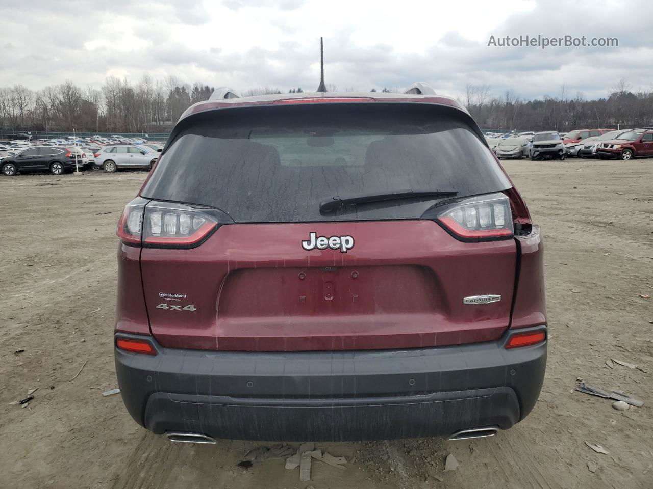 2021 Jeep Cherokee Latitude Lux Burgundy vin: 1C4PJMMX6MD237844