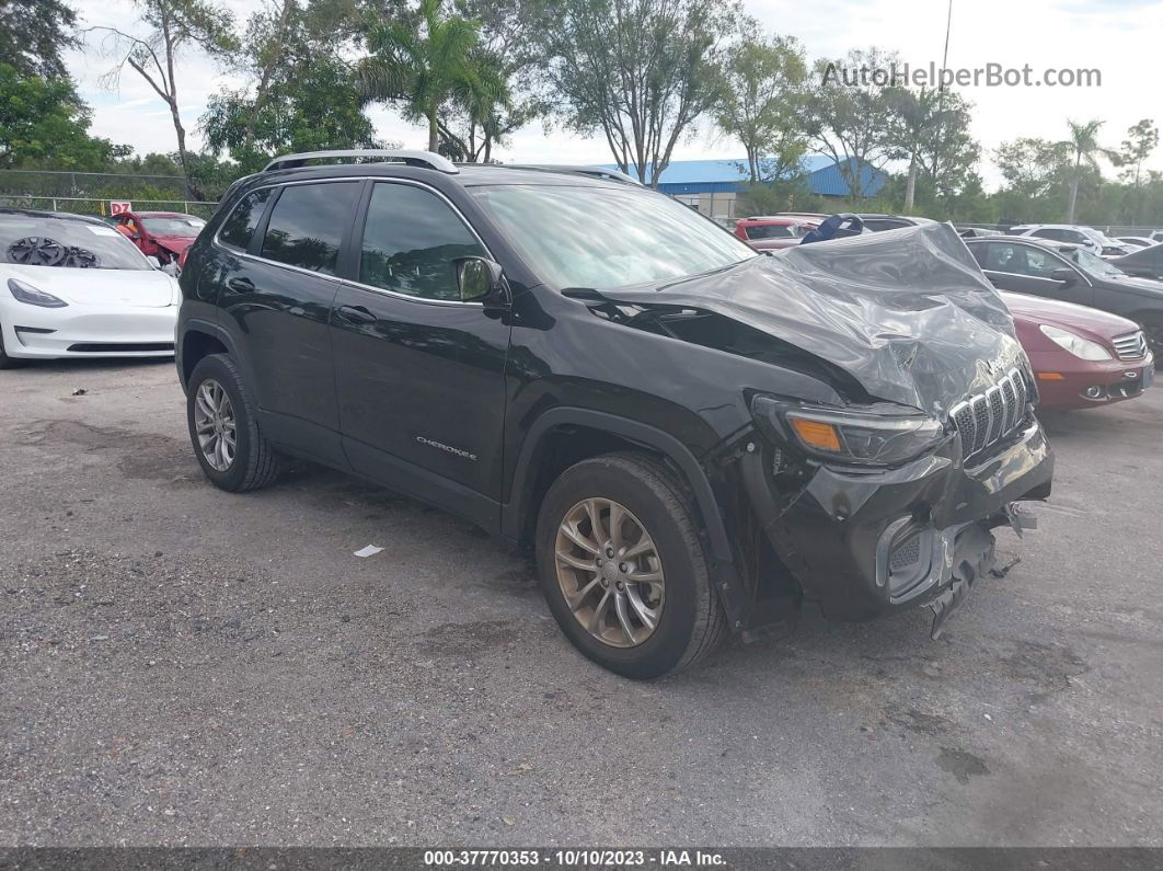 2021 Jeep Cherokee Latitude Lux 4x4 Black vin: 1C4PJMMX7MD201371