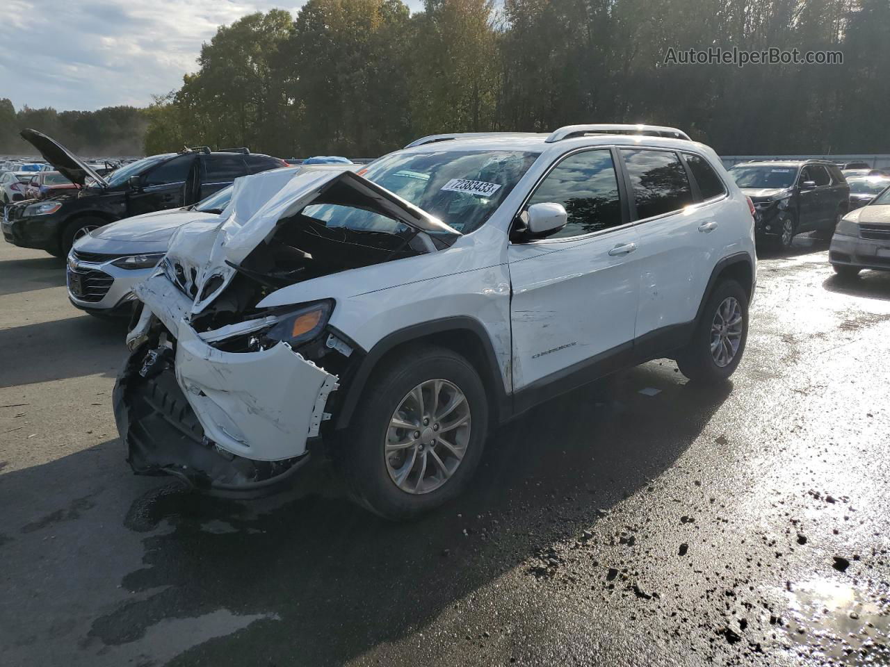 2021 Jeep Cherokee Latitude Lux White vin: 1C4PJMMX8MD141908