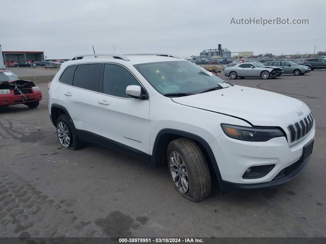 2021 Jeep Cherokee Latitude Lux 4x4 White vin: 1C4PJMMX9MD110795