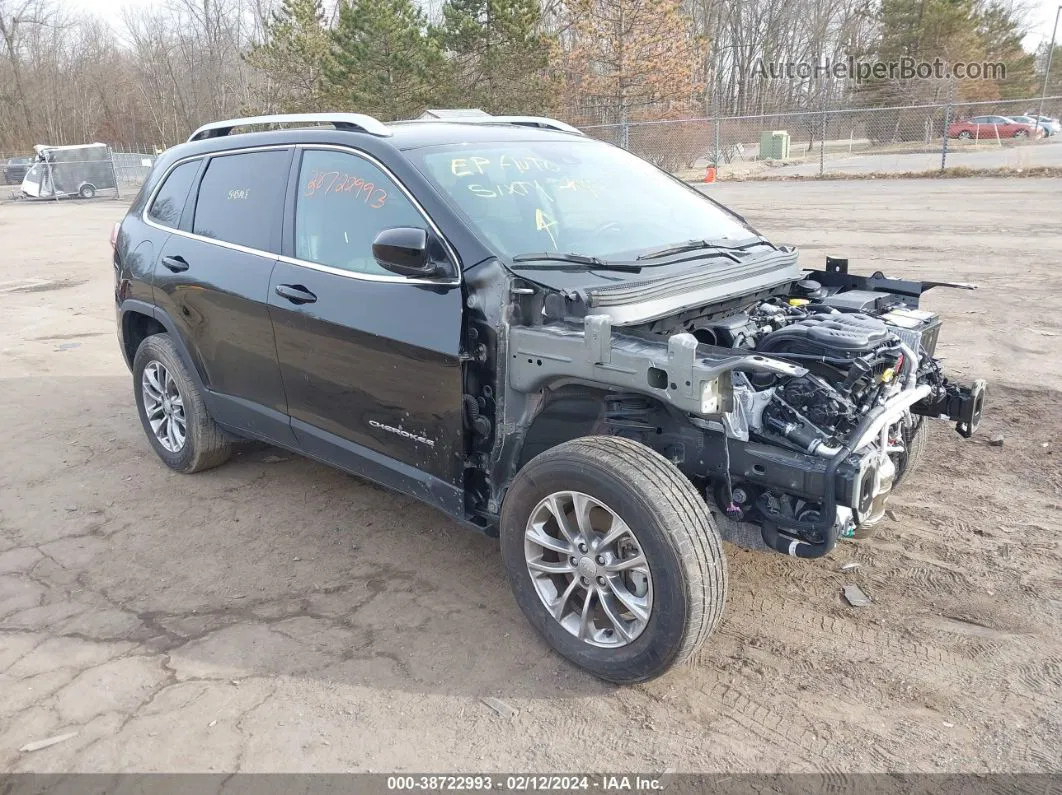 2021 Jeep Cherokee Latitude Lux 4x4 Black vin: 1C4PJMMX9MD115740