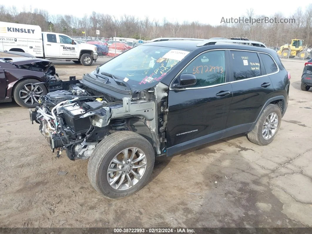 2021 Jeep Cherokee Latitude Lux 4x4 Black vin: 1C4PJMMX9MD115740