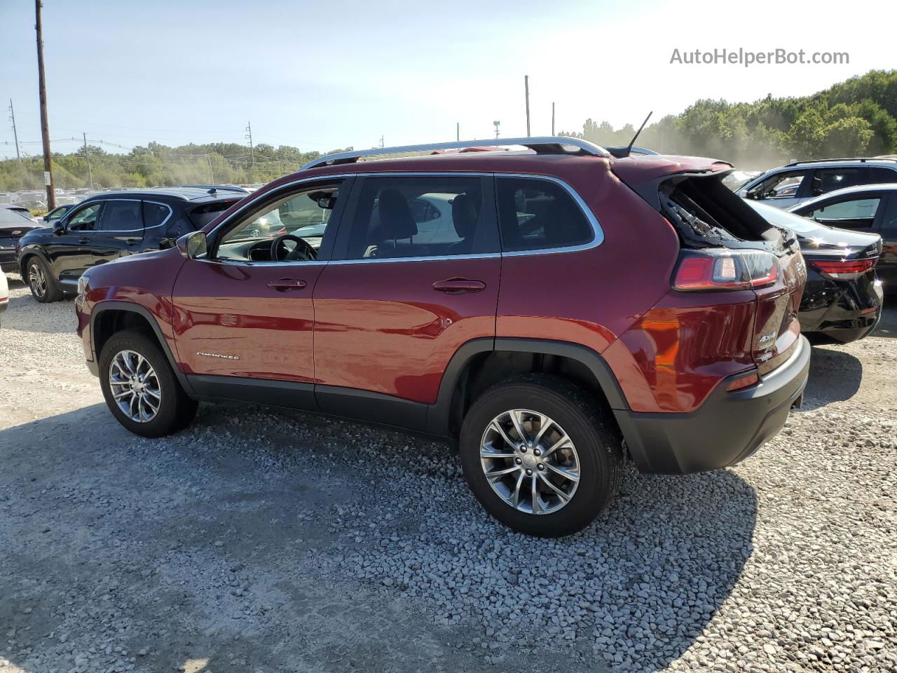 2021 Jeep Cherokee Latitude Lux Red vin: 1C4PJMMX9MD163500