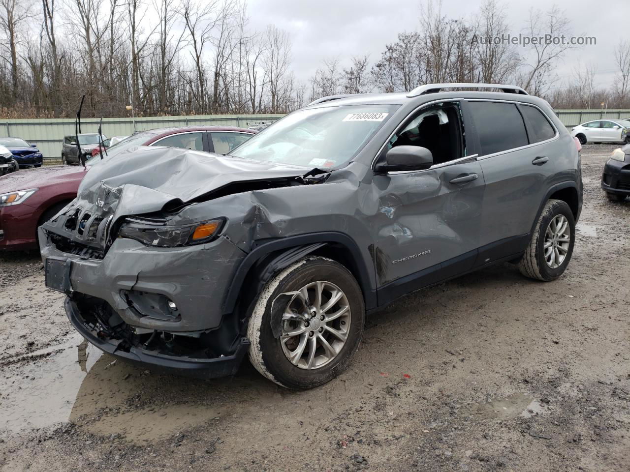 2021 Jeep Cherokee Latitude Lux Gray vin: 1C4PJMMX9MD224957