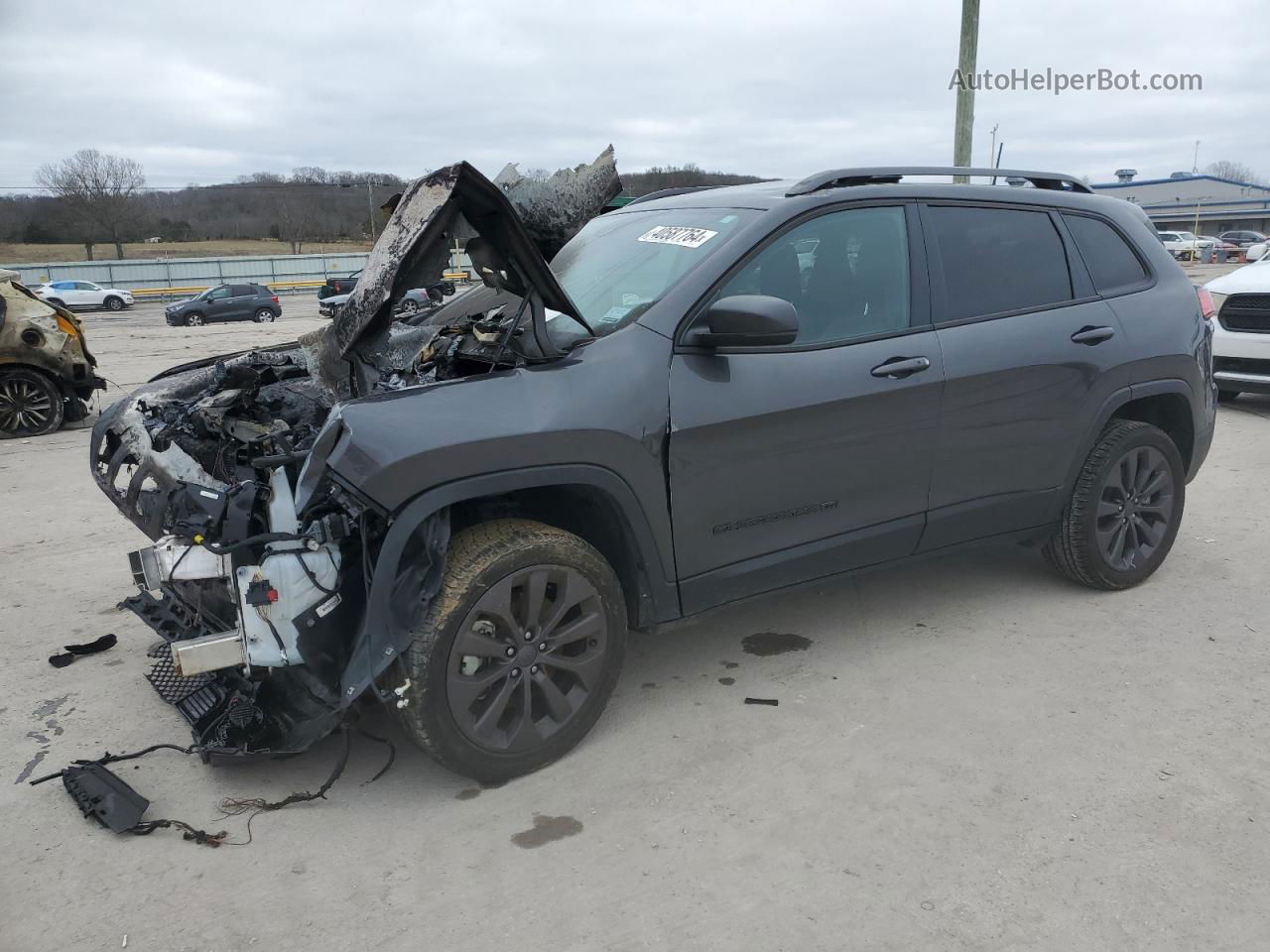 2021 Jeep Cherokee Latitude Lux Серый vin: 1C4PJMMX9MD225137