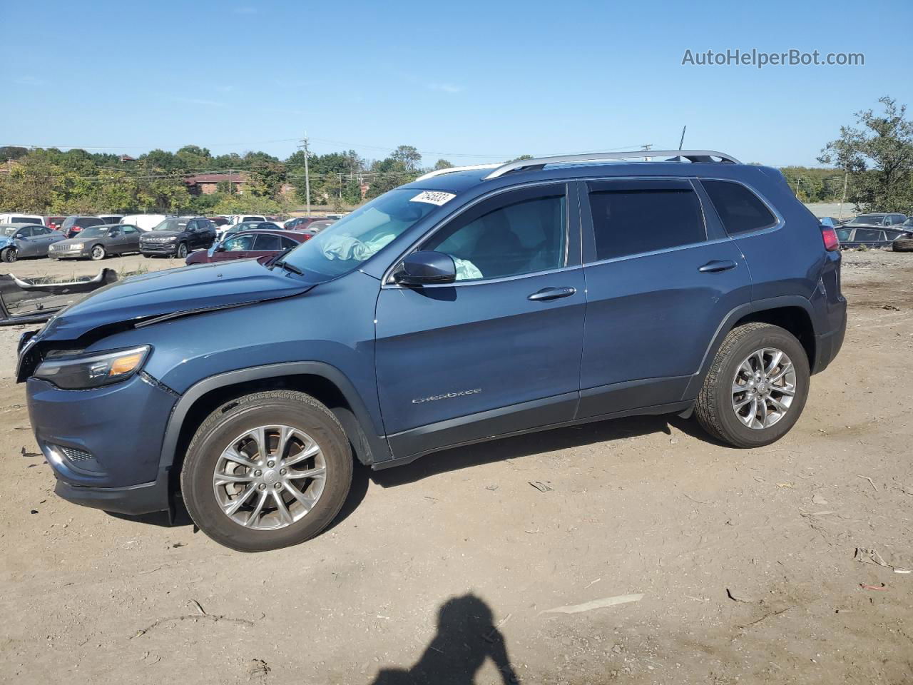 2021 Jeep Cherokee Latitude Lux Синий vin: 1C4PJMMXXMD128920