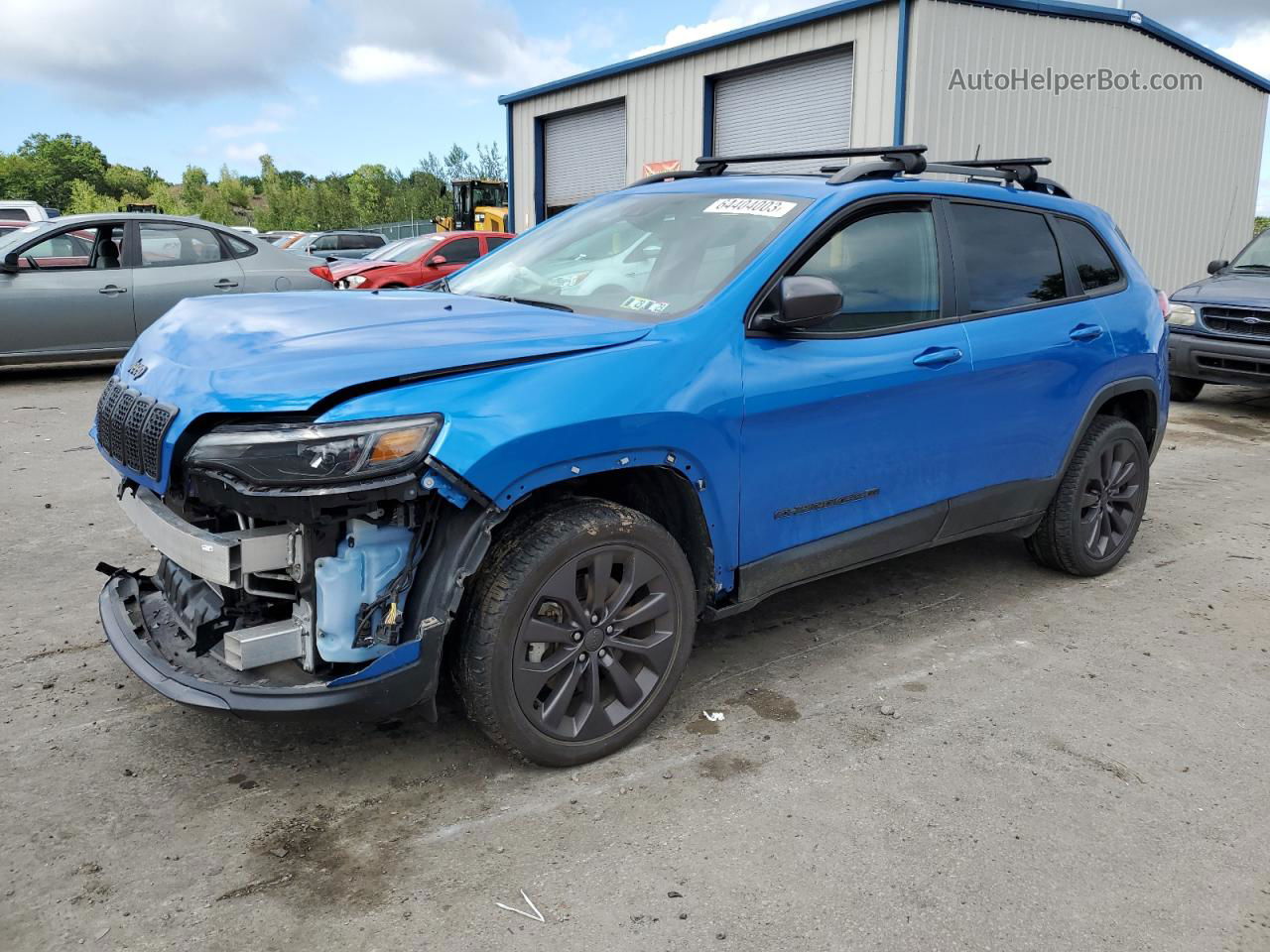 2021 Jeep Cherokee Latitude Lux Blue vin: 1C4PJMMXXMD185392