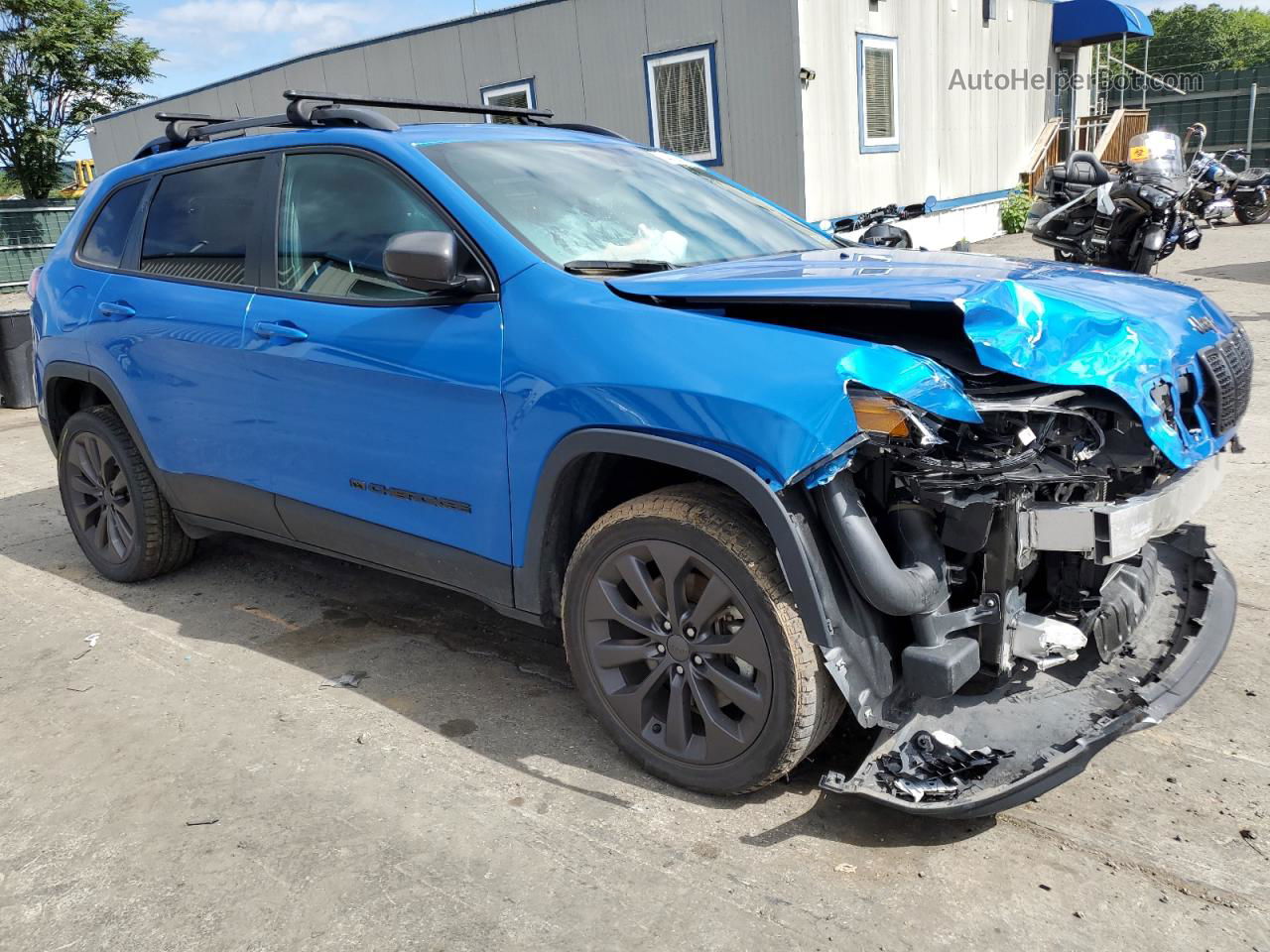 2021 Jeep Cherokee Latitude Lux Blue vin: 1C4PJMMXXMD185392