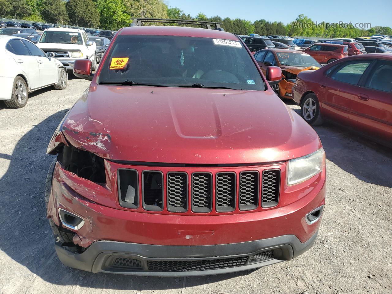 2014 Jeep Grand Cherokee Laredo Red vin: 1C4RJEAG1EC206835