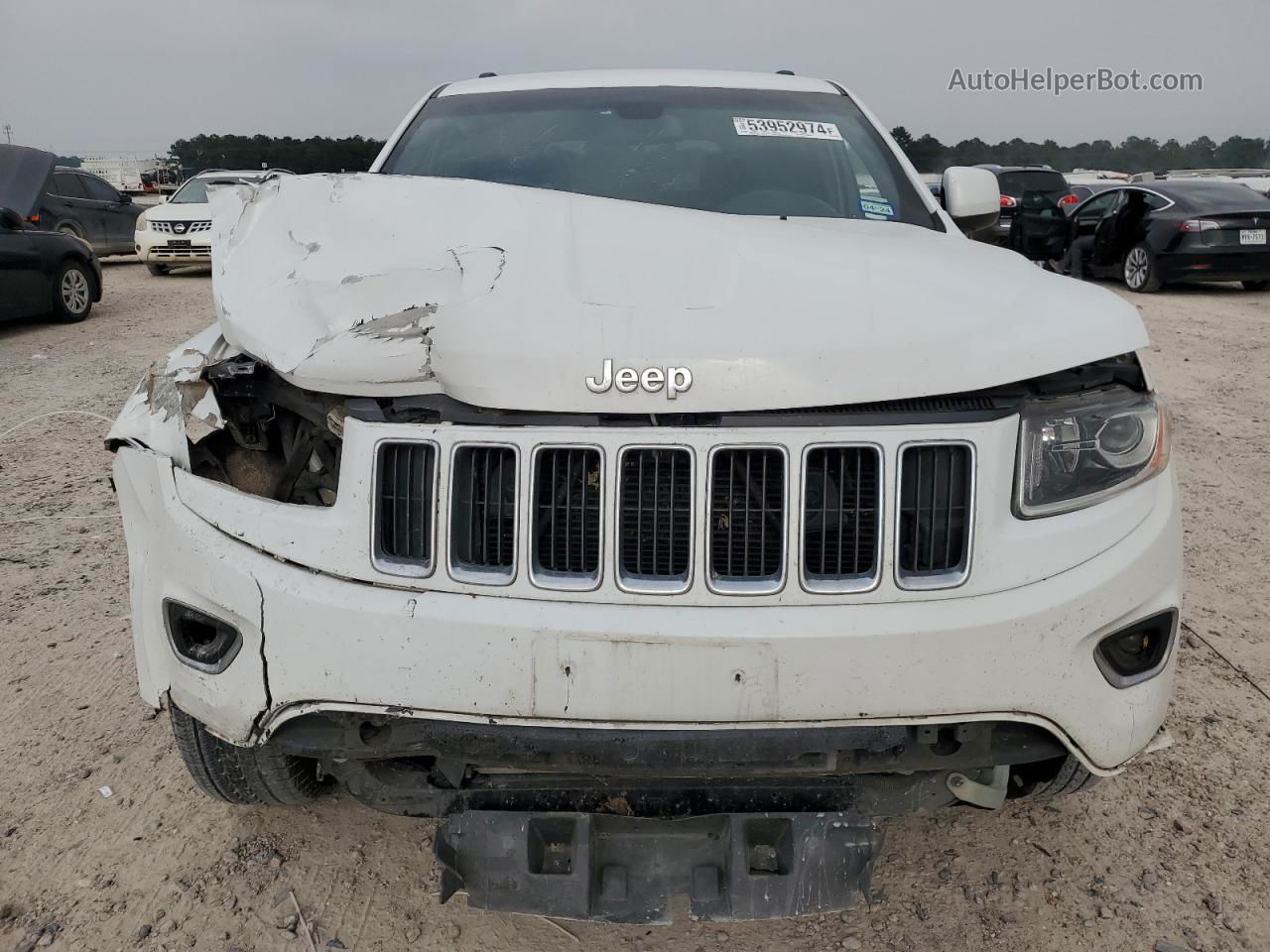 2014 Jeep Grand Cherokee Laredo Белый vin: 1C4RJEAGXEC207854