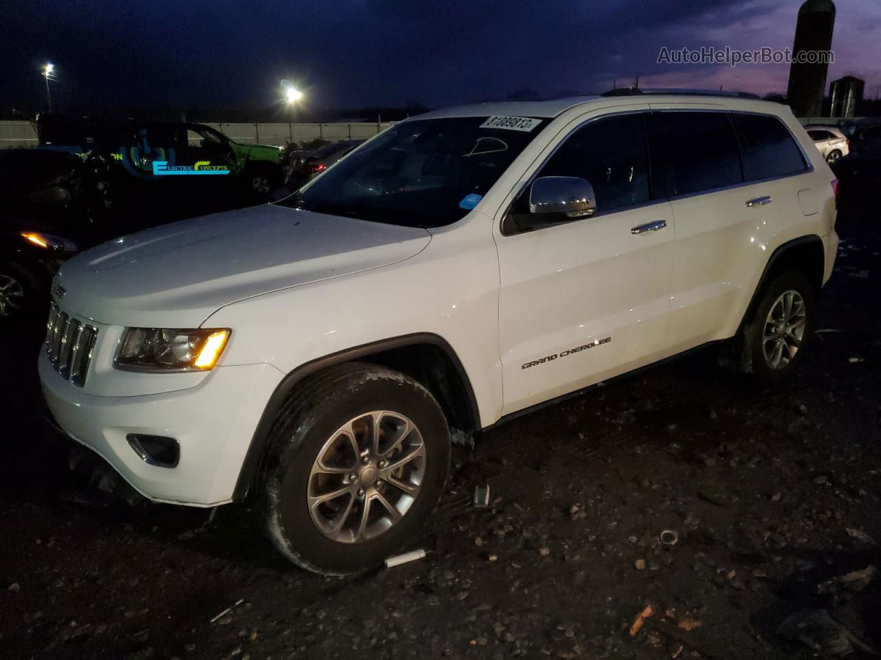 2014 Jeep Grand Cherokee Limited White vin: 1C4RJEBG0EC585390