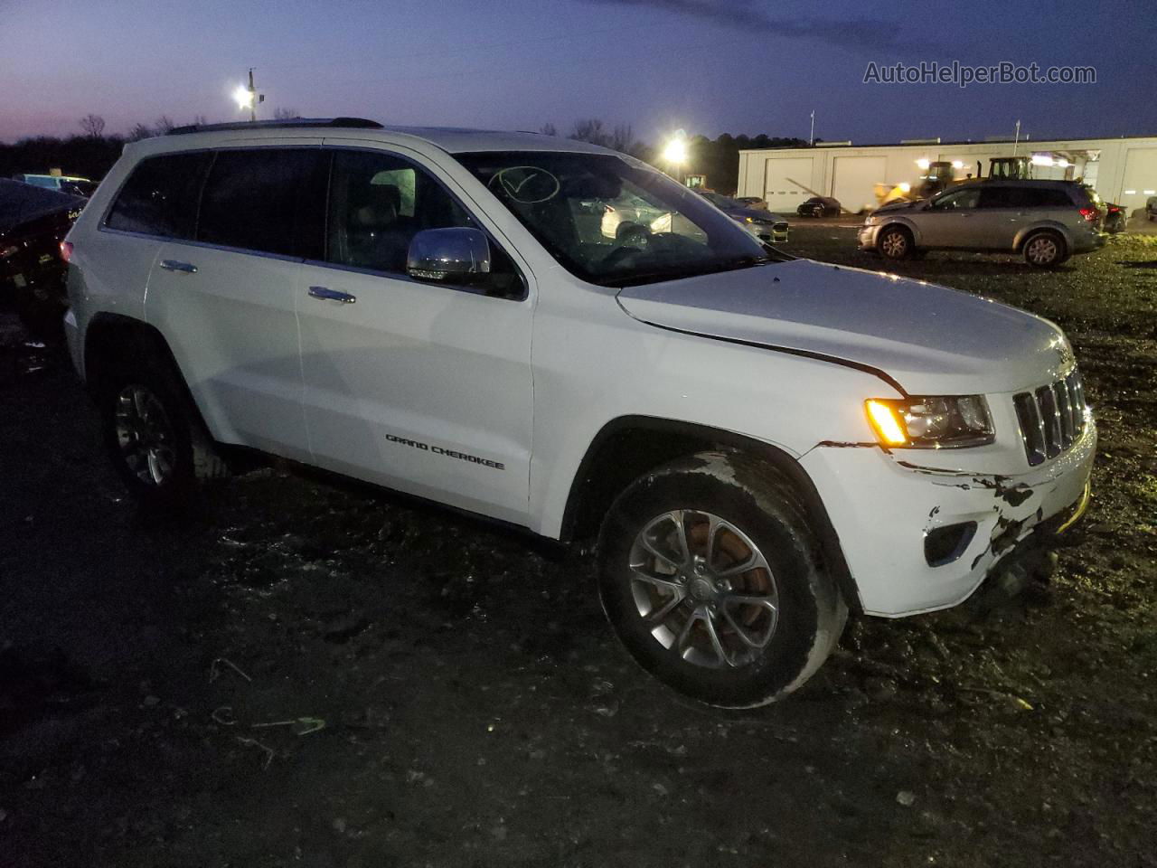 2014 Jeep Grand Cherokee Limited White vin: 1C4RJEBG0EC585390