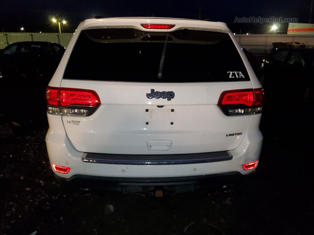 2014 Jeep Grand Cherokee Limited White vin: 1C4RJEBG0EC585390