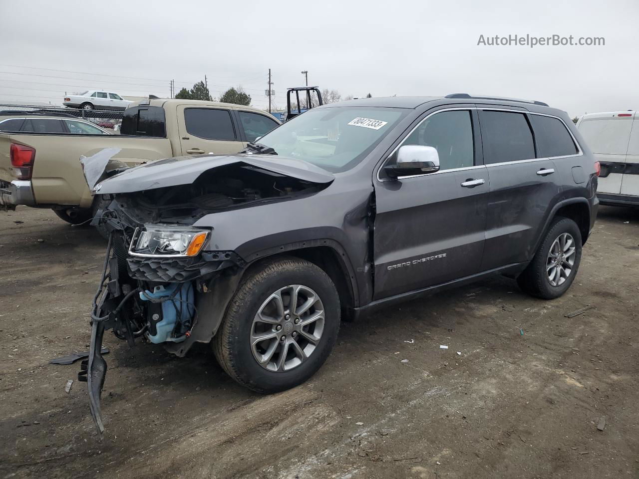 2014 Jeep Grand Cherokee Limited Серый vin: 1C4RJEBG1EC290184