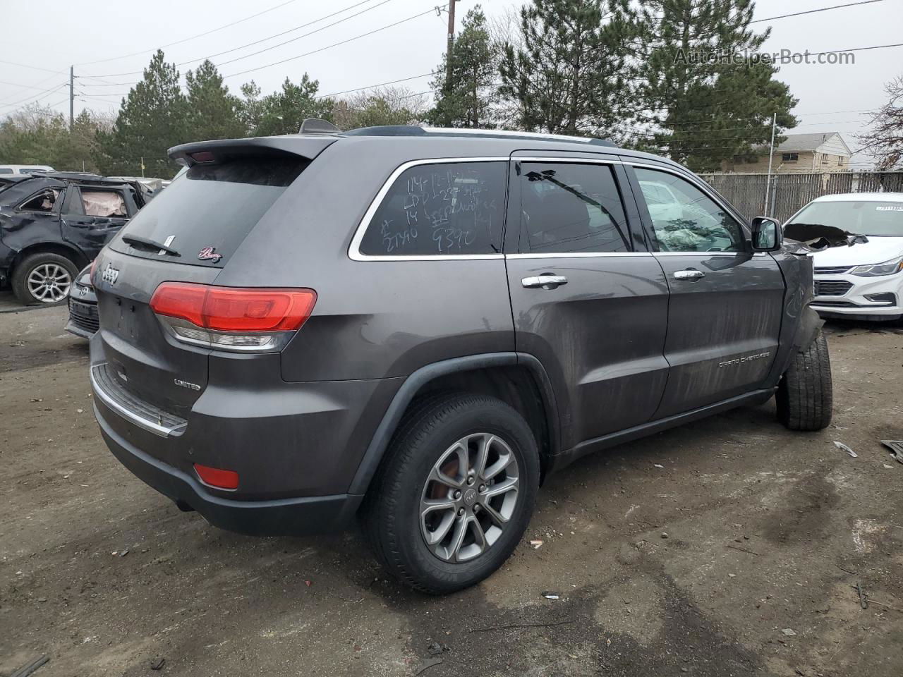 2014 Jeep Grand Cherokee Limited Gray vin: 1C4RJEBG1EC290184