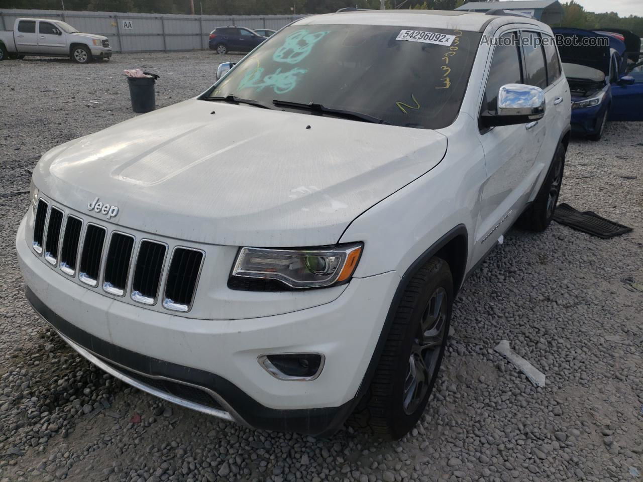 2014 Jeep Grand Cherokee Limited White vin: 1C4RJEBG1EC411845