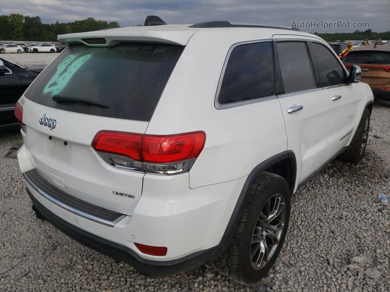 2014 Jeep Grand Cherokee Limited White vin: 1C4RJEBG1EC411845