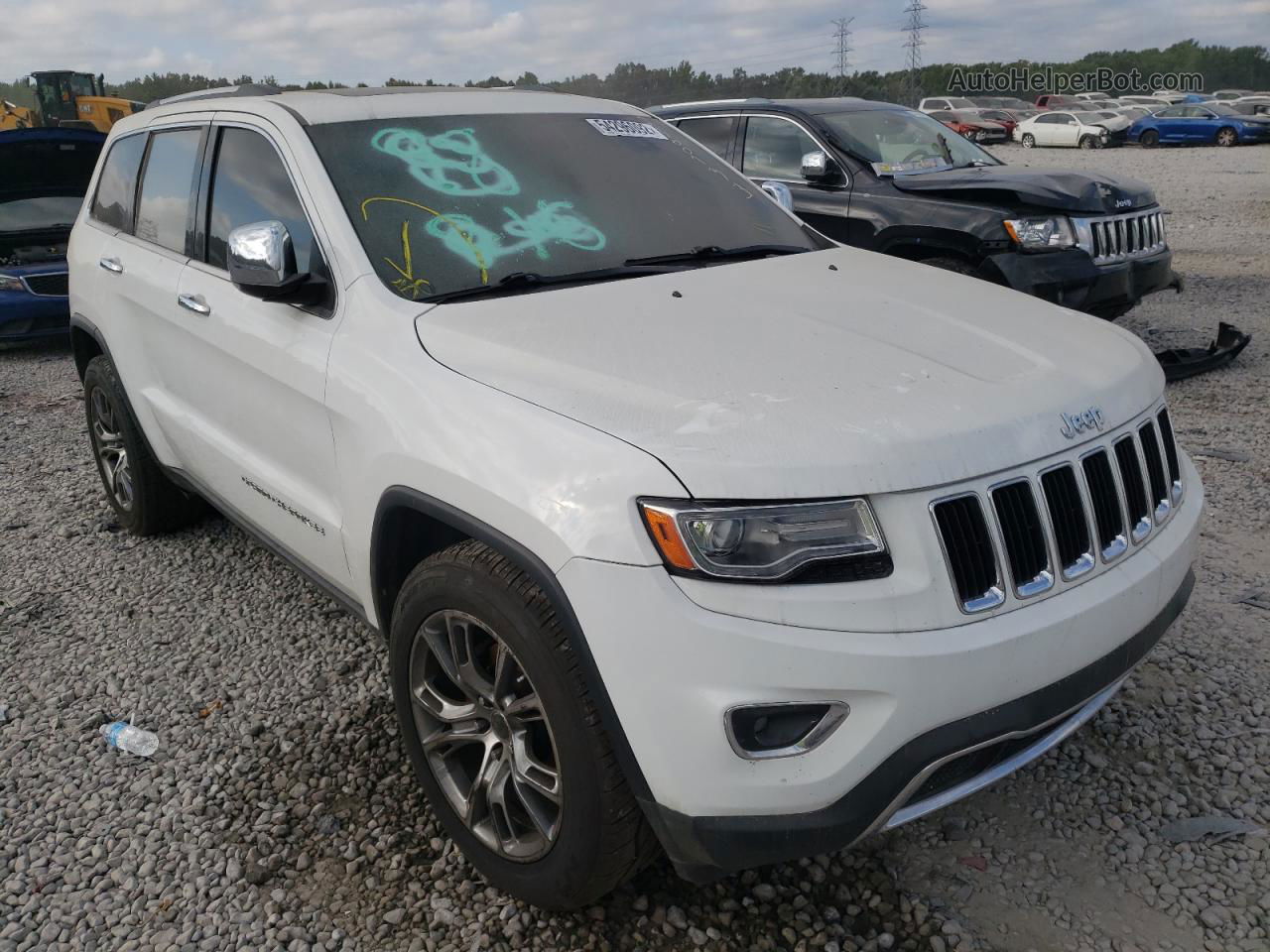 2014 Jeep Grand Cherokee Limited White vin: 1C4RJEBG1EC411845