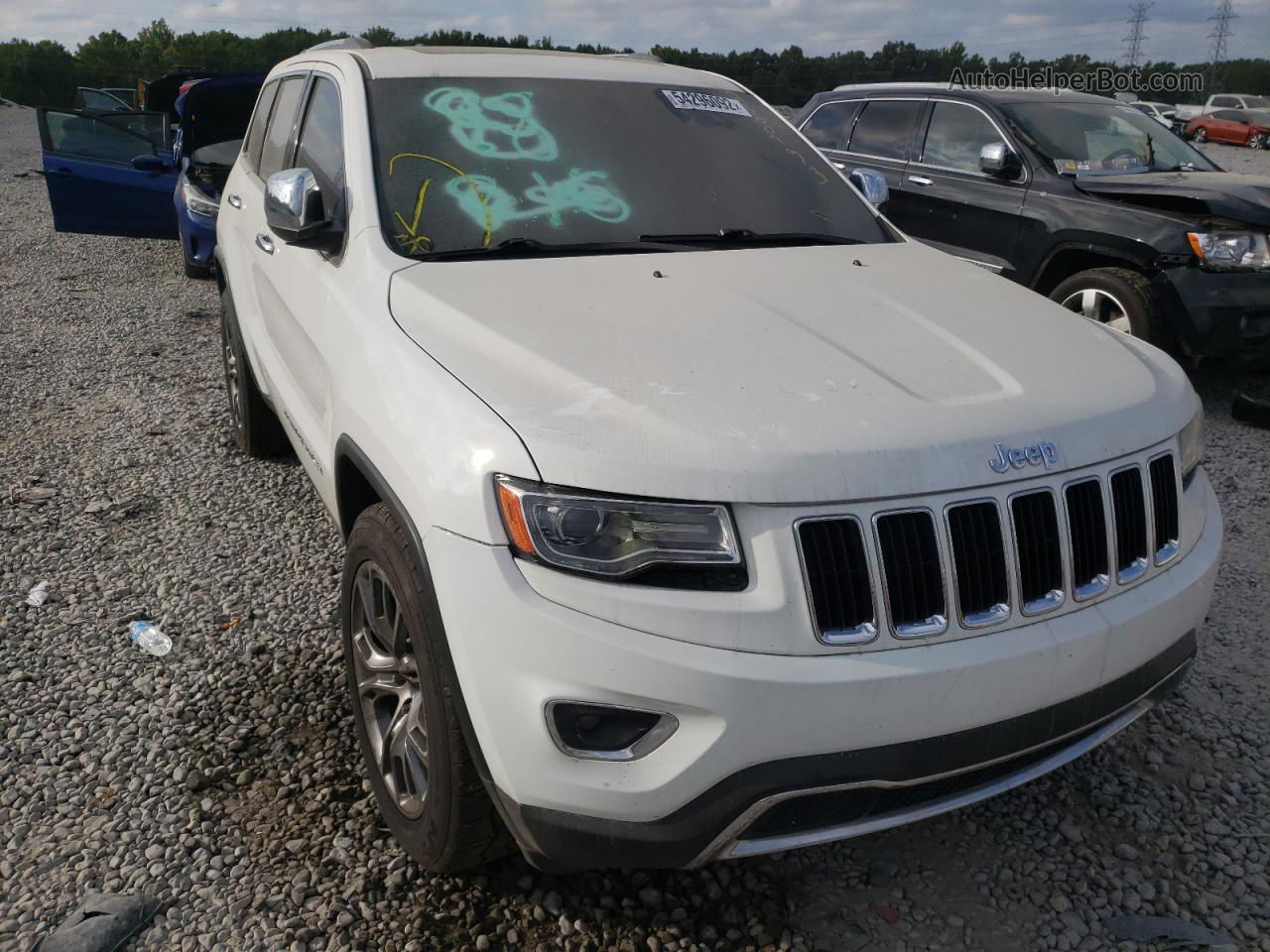 2014 Jeep Grand Cherokee Limited White vin: 1C4RJEBG1EC411845