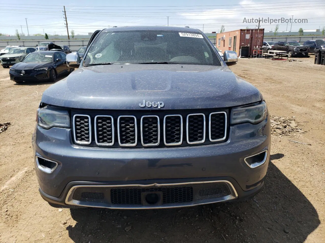 2021 Jeep Grand Cherokee Limited Синий vin: 1C4RJEBG1MC812732