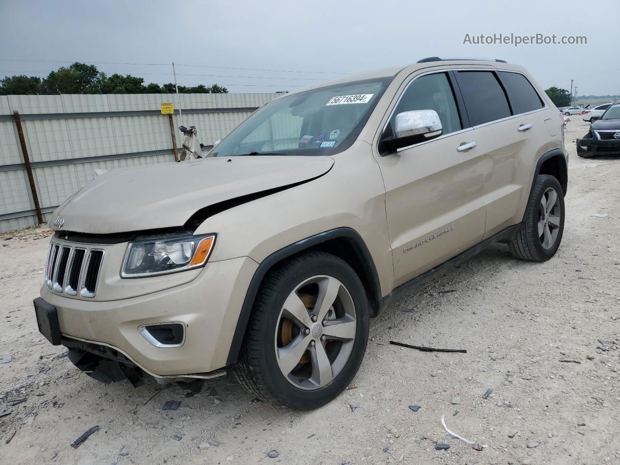 2014 Jeep Grand Cherokee Limited Beige vin: 1C4RJEBG2EC336363