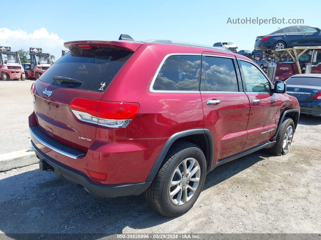 2015 Jeep Grand Cherokee Limited Red vin: 1C4RJEBG2FC952520