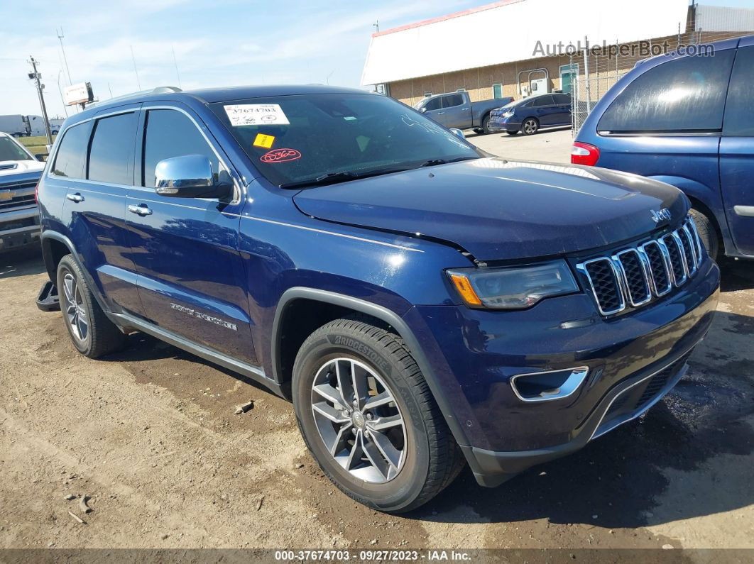 2017 Jeep Grand Cherokee Limited Синий vin: 1C4RJEBG2HC626798