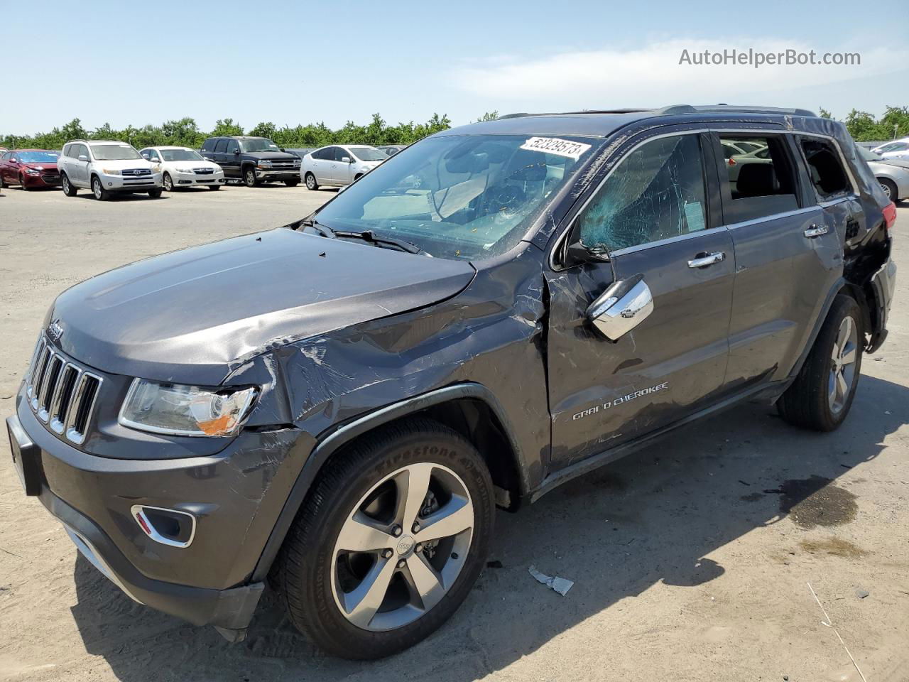 2014 Jeep Grand Cherokee Limited Gray vin: 1C4RJEBG3EC136639