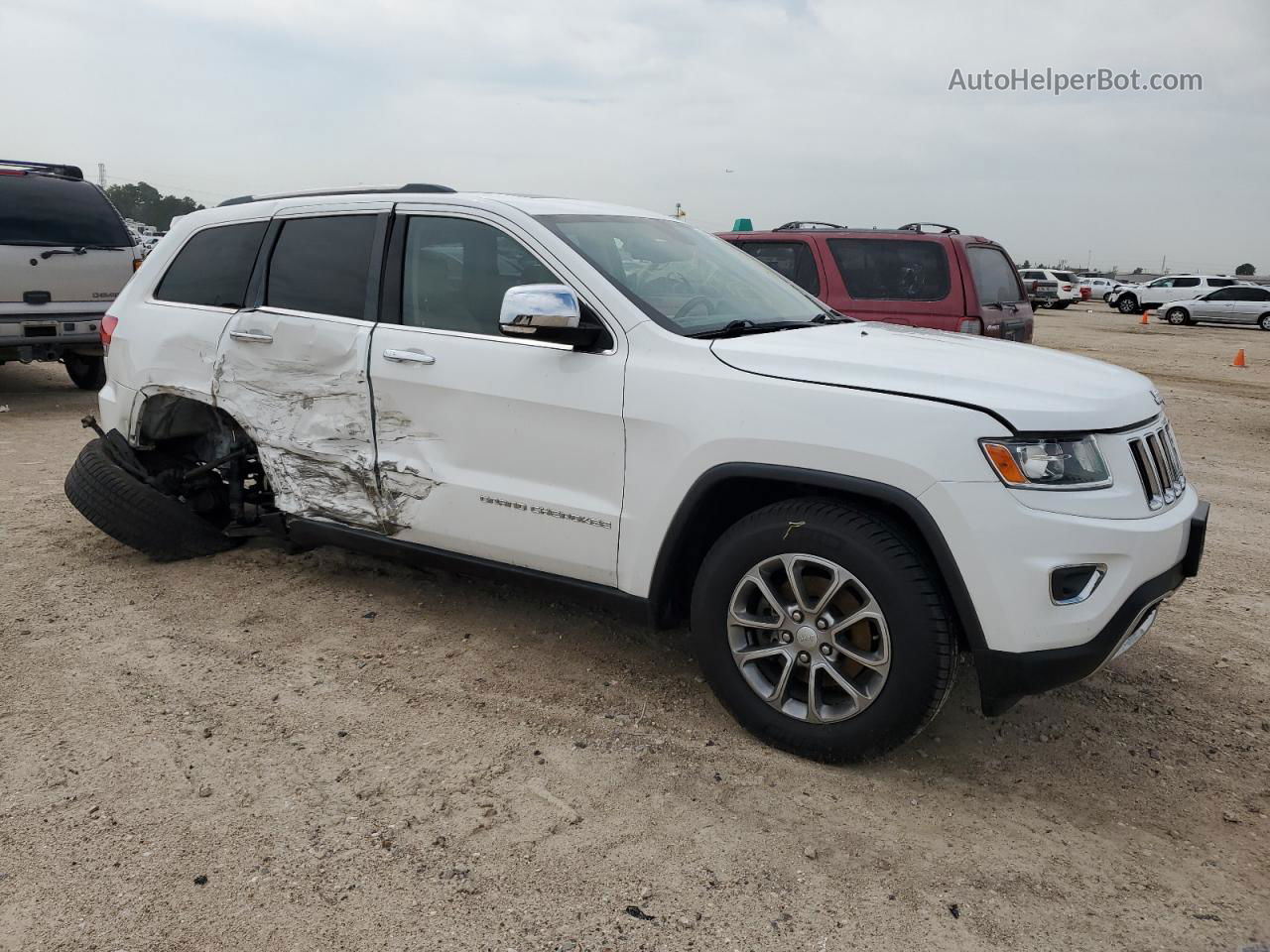 2014 Jeep Grand Cherokee Limited White vin: 1C4RJEBG4EC519974