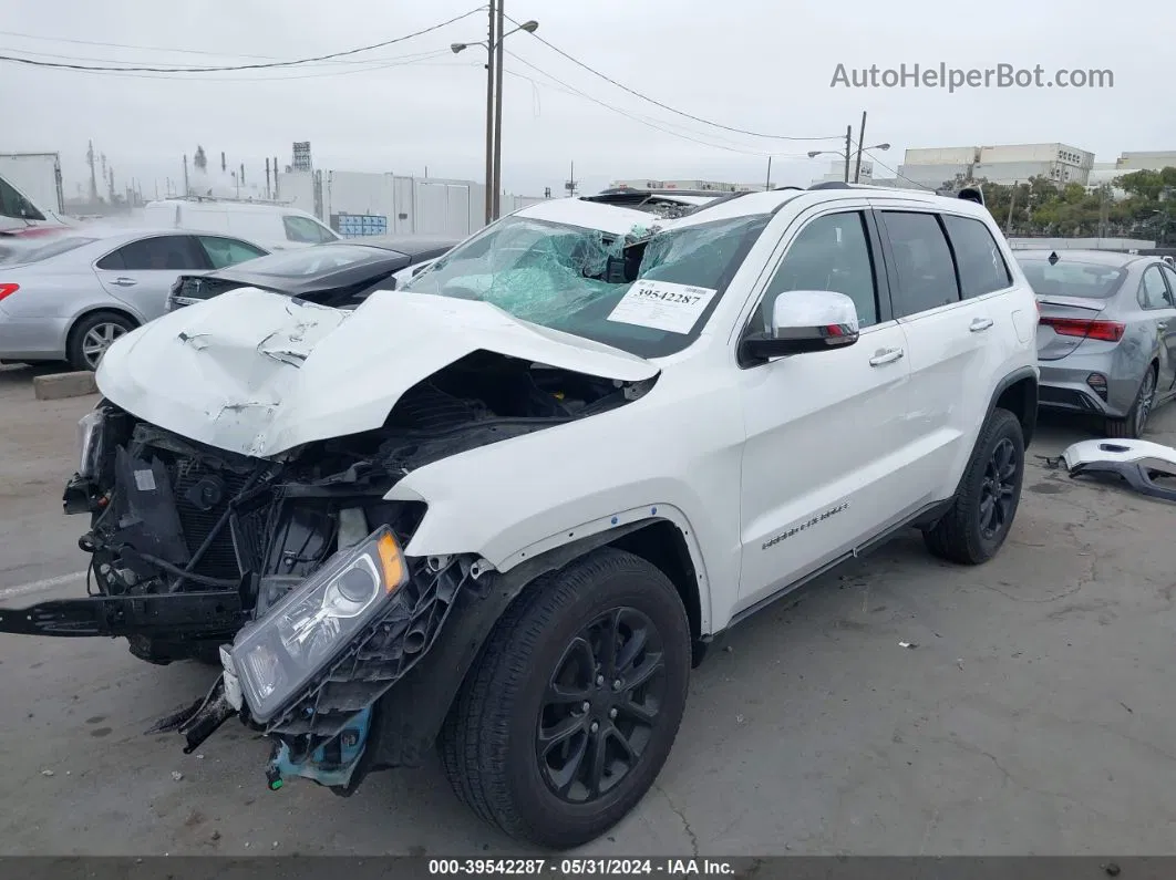 2015 Jeep Grand Cherokee Limited White vin: 1C4RJEBG5FC915087