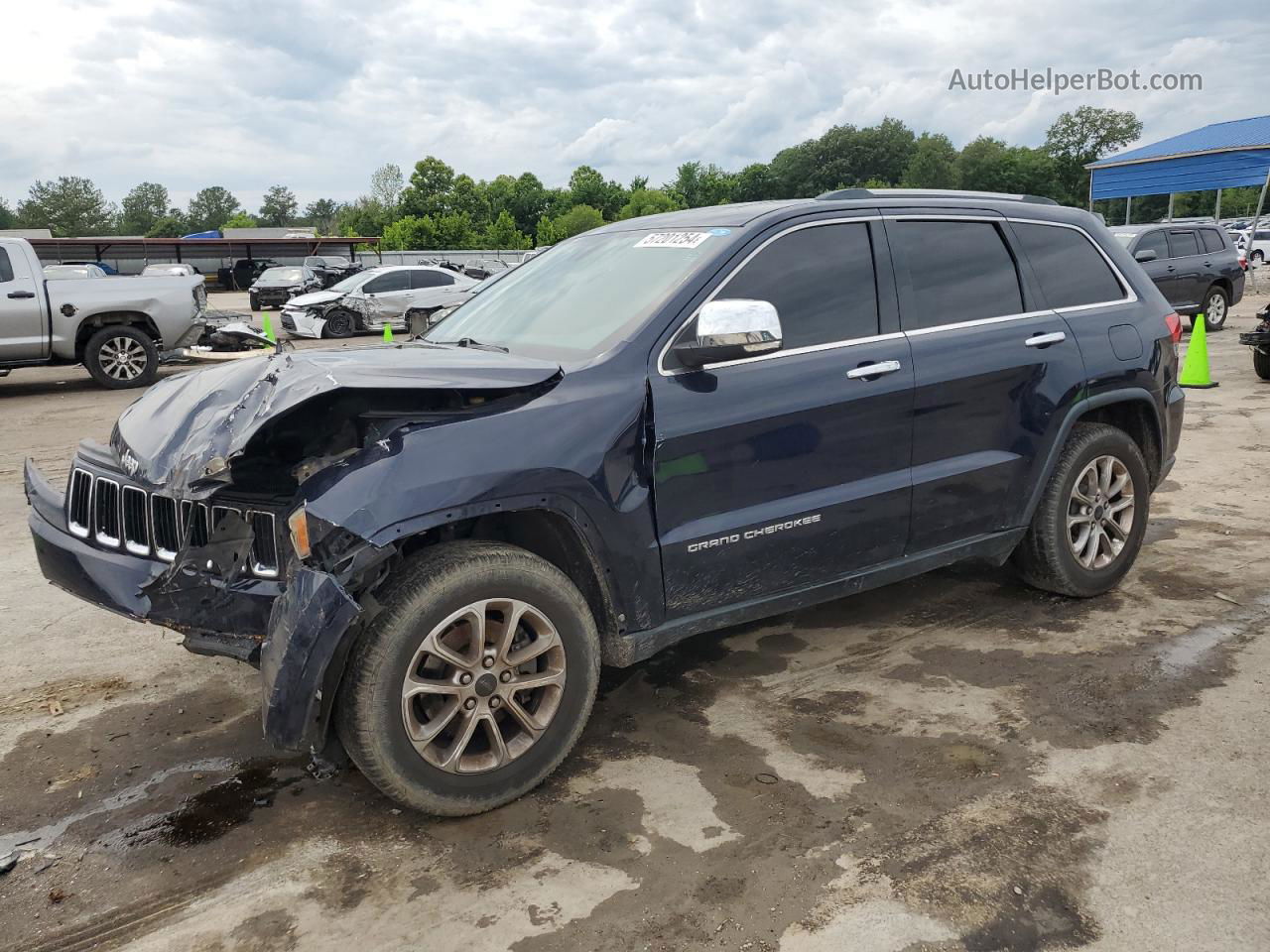 2014 Jeep Grand Cherokee Limited Синий vin: 1C4RJEBG7EC144632