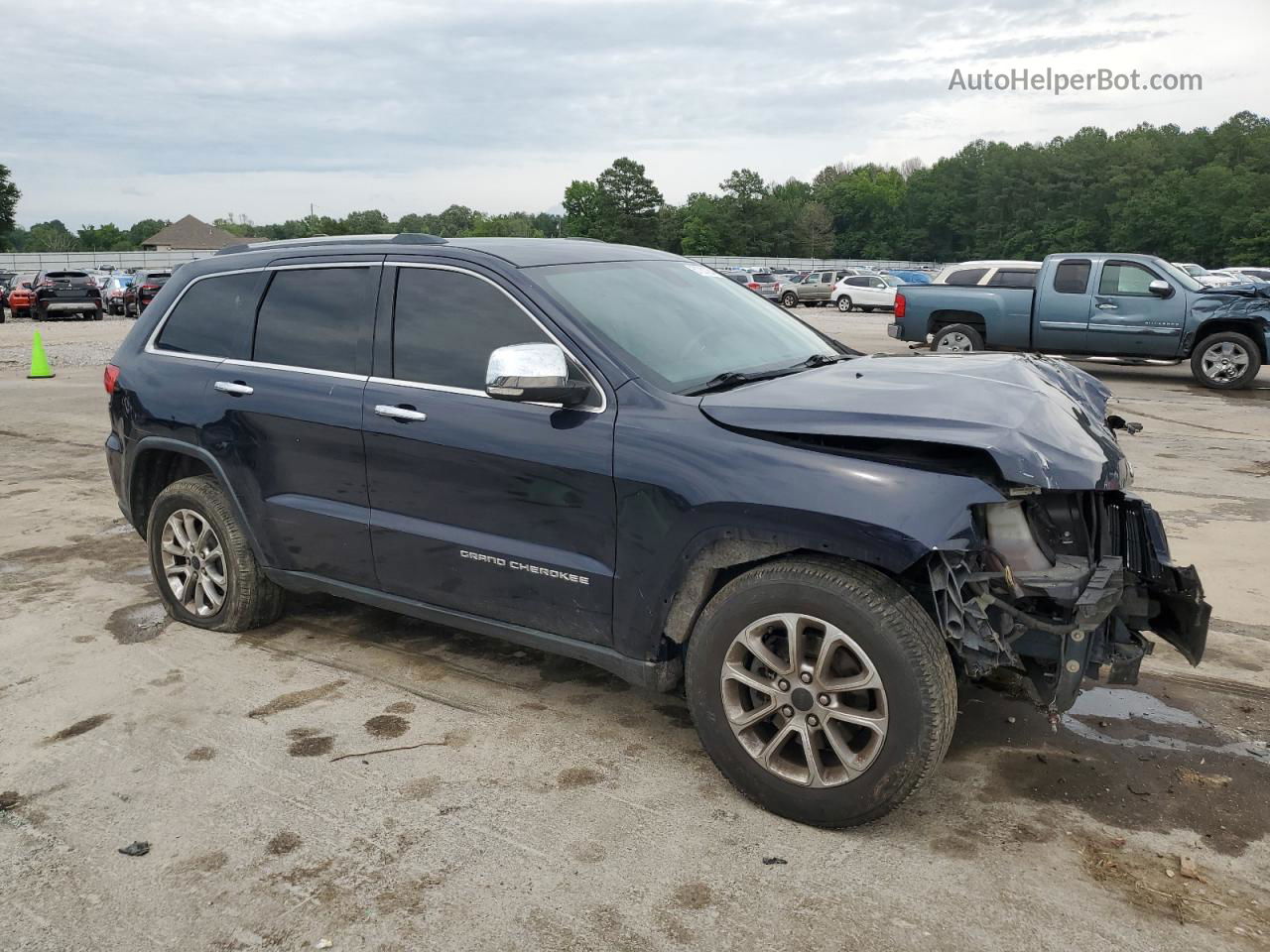 2014 Jeep Grand Cherokee Limited Синий vin: 1C4RJEBG7EC144632