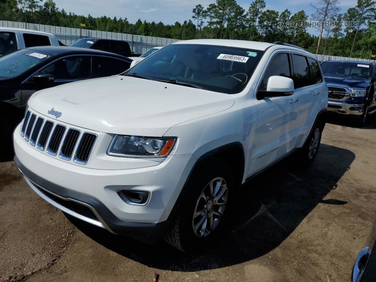 2014 Jeep Grand Cherokee Limited White vin: 1C4RJEBG7EC536400